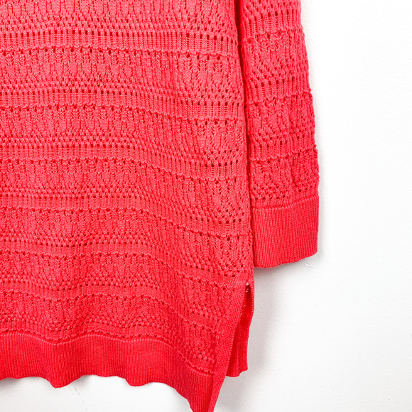 St. John's Bay Long Sleeve Hot Pink Knit Sweater - Picture 6 of 8